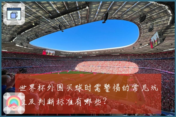 世界杯外围买球时需警惕的常见坑位及判断标准有哪些？